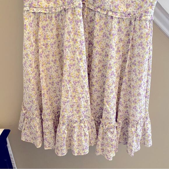 $278 LINI Melissa Cotton Dress Lavender Floral Small Bloomingdales LG EUC - Picture 12 of 12